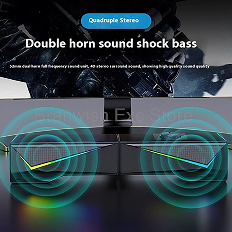 Rgb Computer Soundbar For Pc - 2x2,5 W Computer Lautsprecher RGB Licht