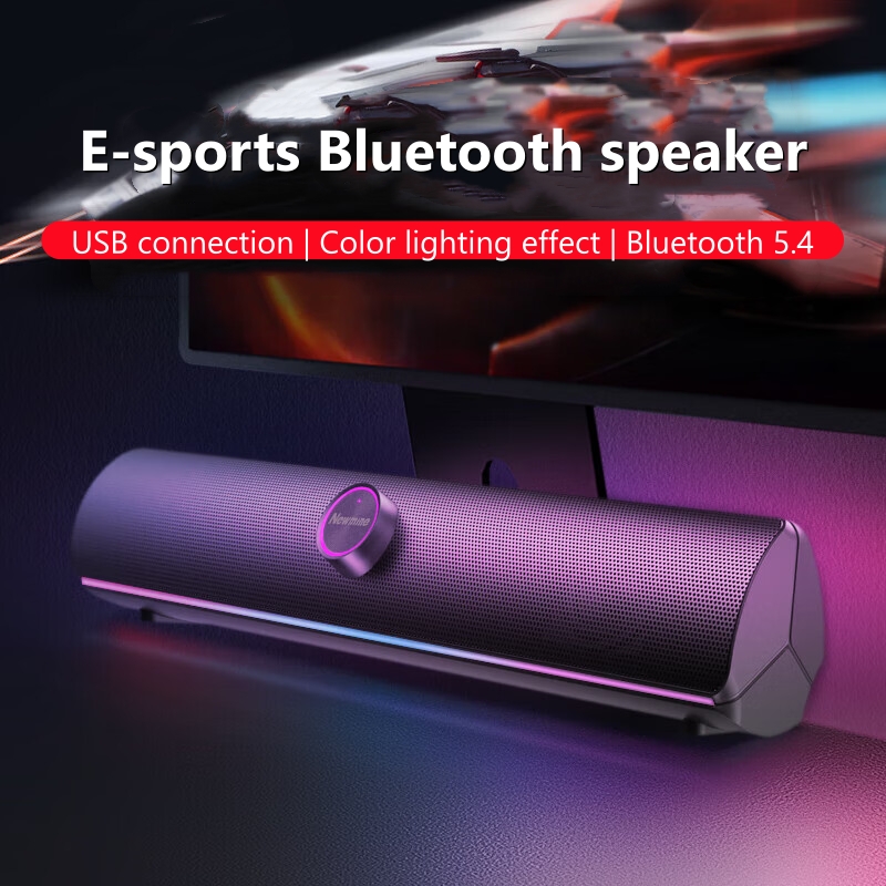 Rgb Computer Soundbar For Pc - Gaming-Soundbar, USB-Einkabel- & Bluetooth 5.4-Lautsprecher, 12