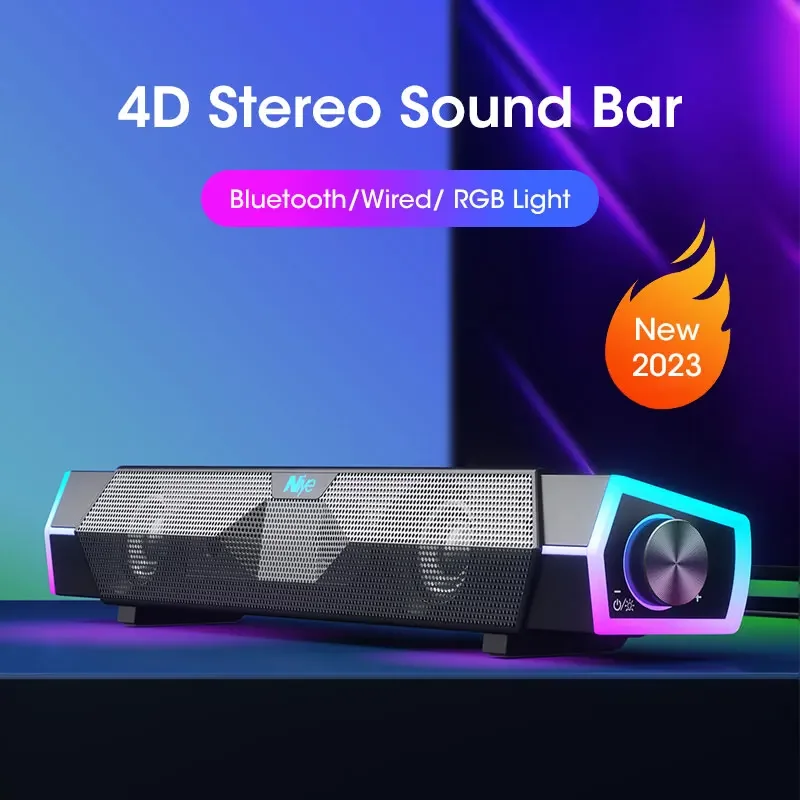 Rgb Computer Soundbar For Pc - 4D Stereo Sound Bar PC Lautsprecher