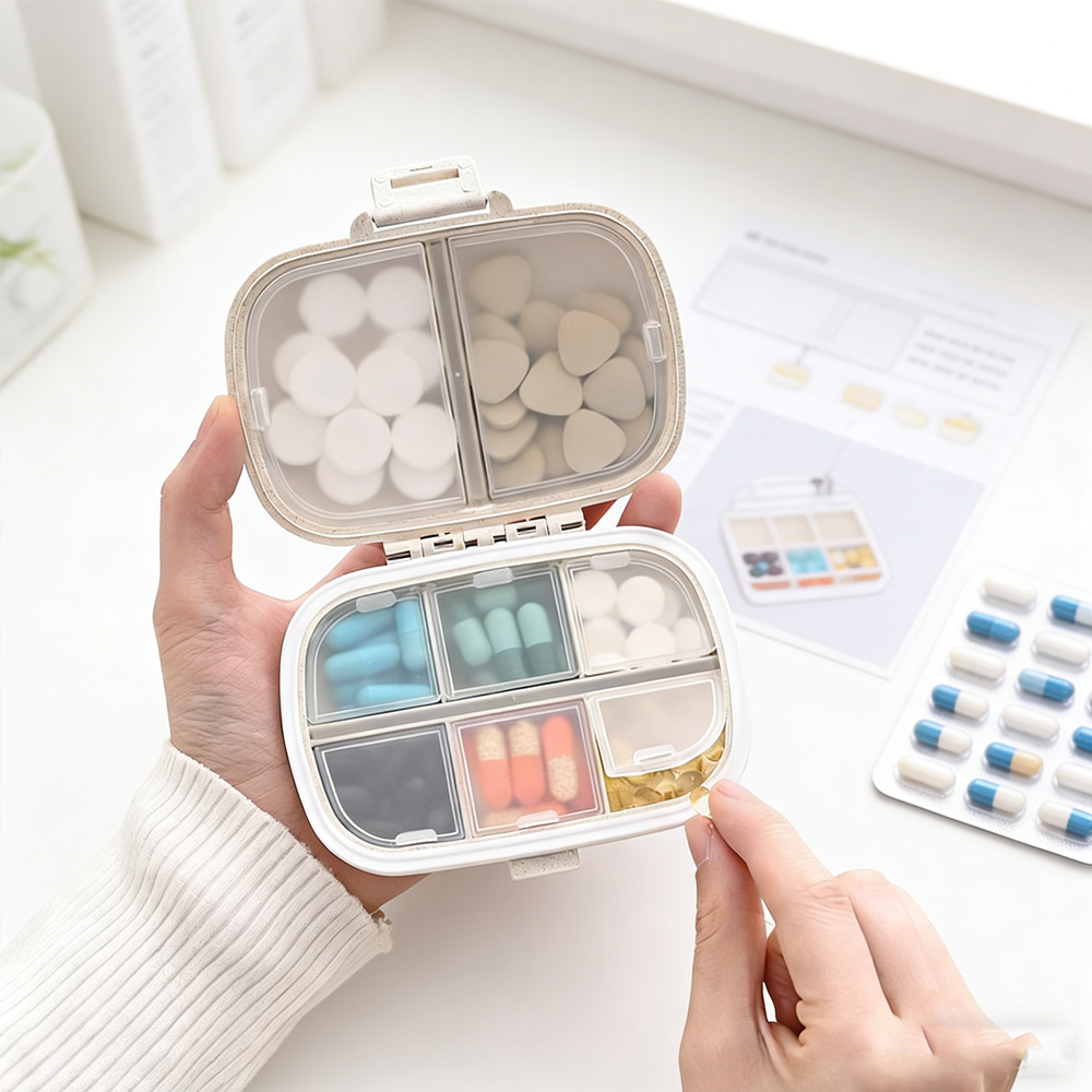 Laptops - Tragbare Medikamentenaufbewahrungsbox Wöchentlicher Pillenorganizer Erste-Hilfe-Set für