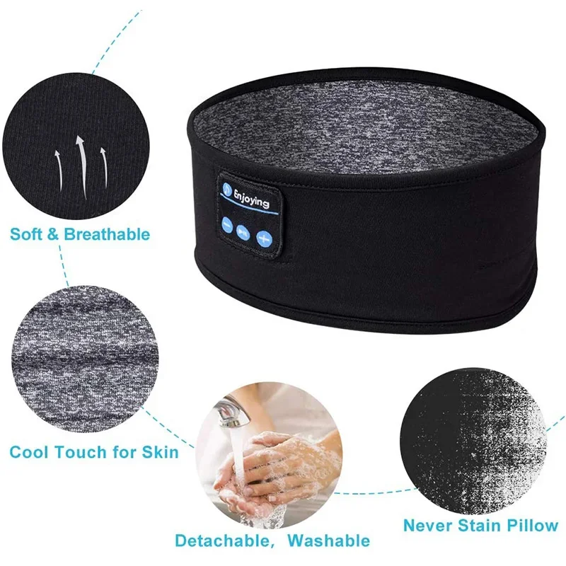 Sleep Mask Headphones Bluetooth - Bluetooth-Schlafkopfhörer Augenmaske Schlaf-Kopfhörer Bluetooth-Stirnband Weiche Elastische