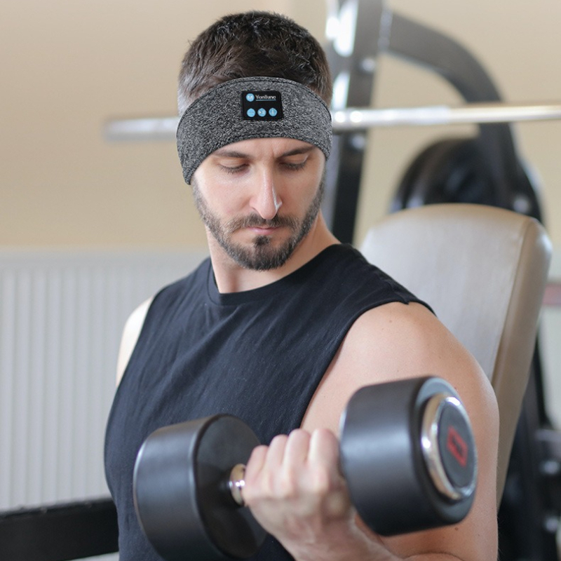 Sleep Mask Headphones Bluetooth - Bluetooth-Kopfhörer Sport-Seitenschlaf-Stirnband Elastische Kabellose Kopfhörer Musik-Augenmaske