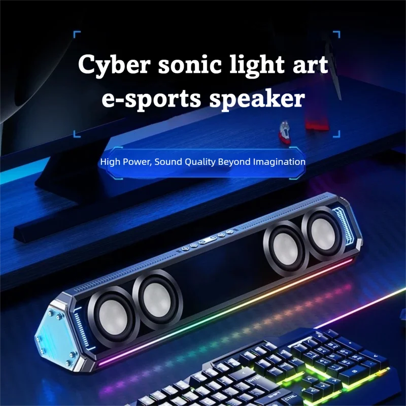 Rgb Computer Soundbar For Pc - Gaming-Soundbar mit RGB-Beleuchtung, 30W E-Sports-Lautsprecher, 7.1