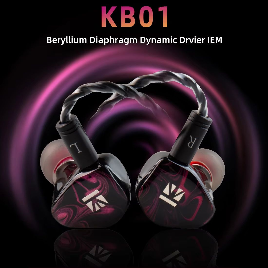 In Ear Monitors For Singers - KBEAR KB01 In-Ear-Membran-Kopfhörer mit dynamischem Antrieb,