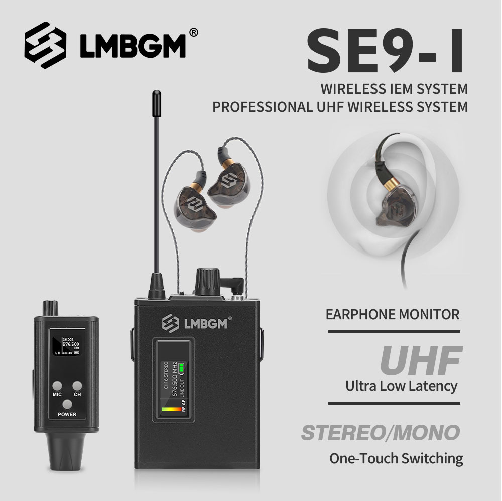 In Ear Monitors For Singers - LMBGM SE9 UHF Drahtloses In-Ear-Monitor-System 16
