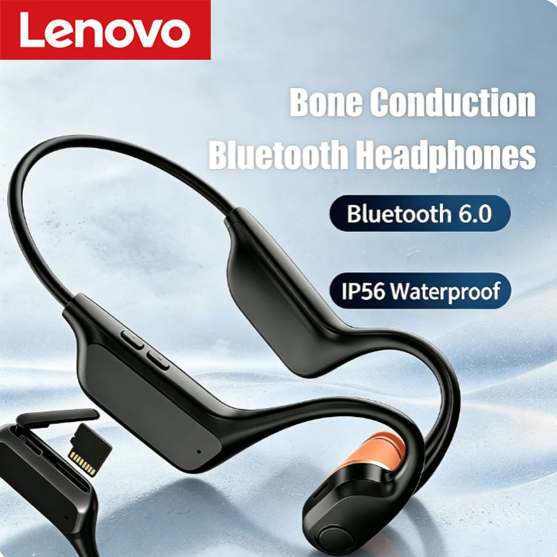Bone Conduction Running Headphones - Lenovo Open-Ear Knochenleitungs-Bluetooth-Kopfhörer mit Extra-Langer Akkulaufzeit