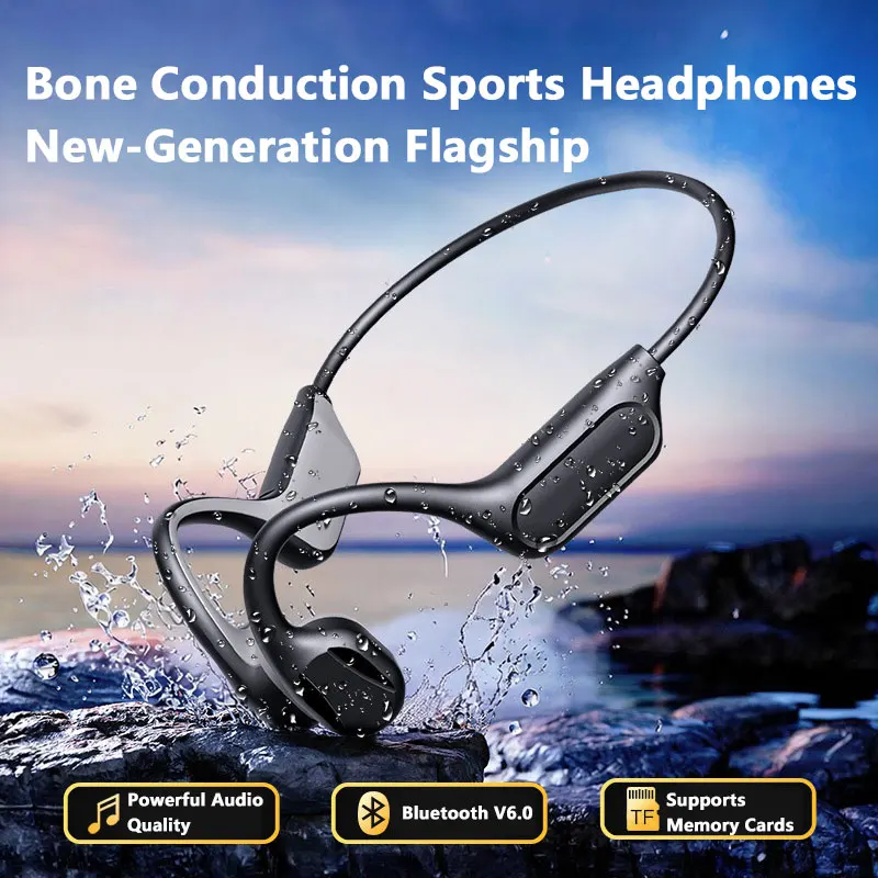 Bone Conduction Running Headphones - NEUE IPX8 Sport-Knochenleitungs-Bluetooth-Kopfhörer mit HiFi-Klang, Bluetooth