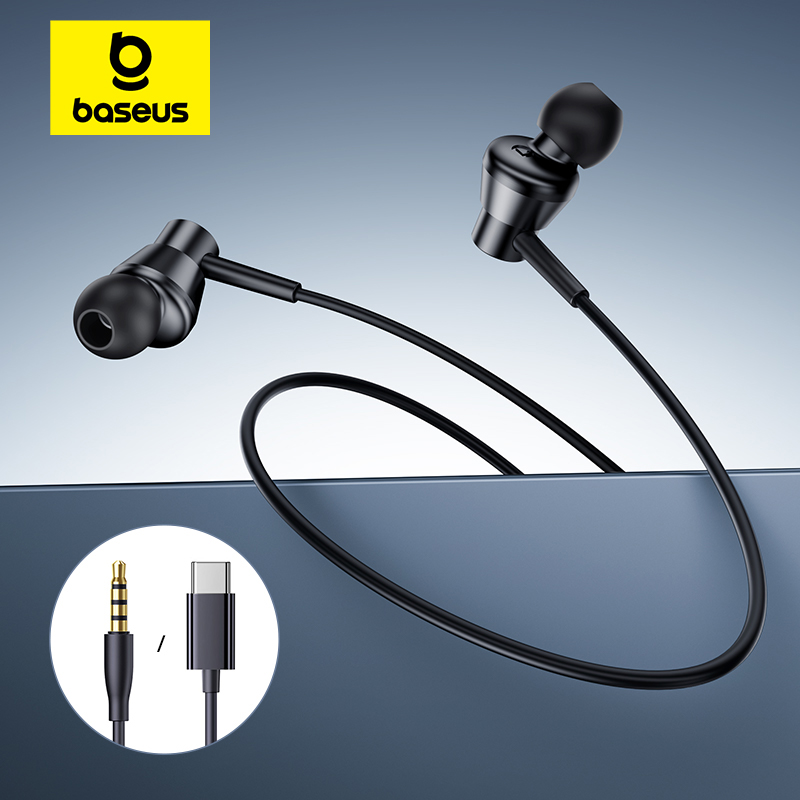 Type C Wired Earphones With Mic - Baseus Encok CZ11/HZ11 Kabelgebundene Kopfhörer Typ