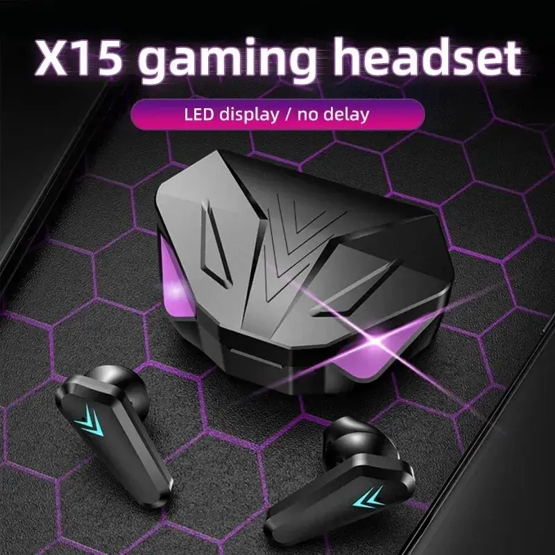 Gaming Headset With Mic Rgb - TWS Kabelloses Bluetooth 5.3-Headset, LED-Display, Gamer-Ohrhörer