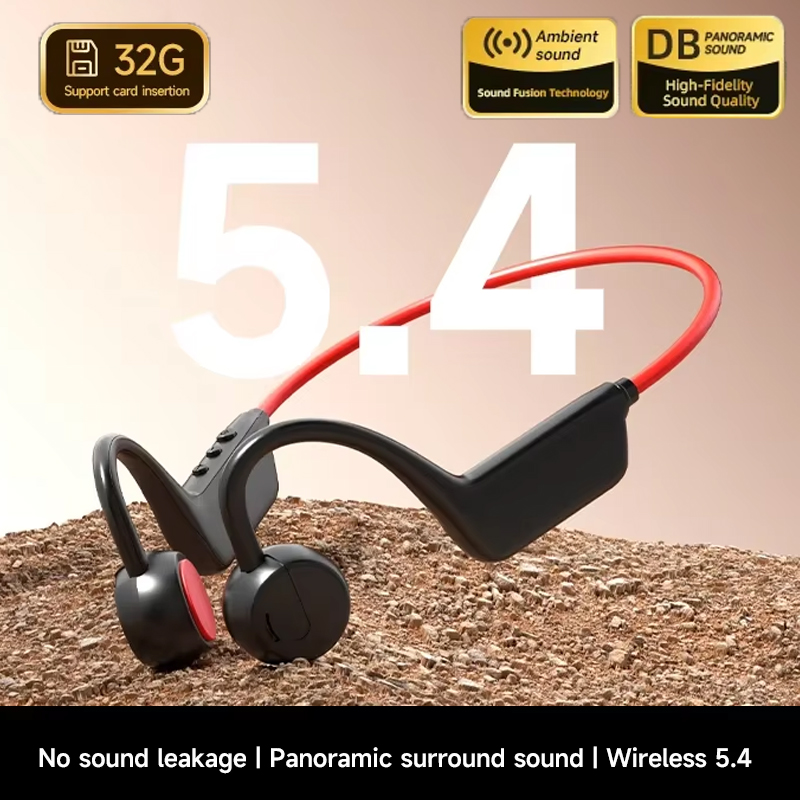 Bone Conduction Running Headphones - Knochenleitungs-Bluetooth-Kopfhörer IPX8 Lauf- und Sport-Headset Wasserdicht