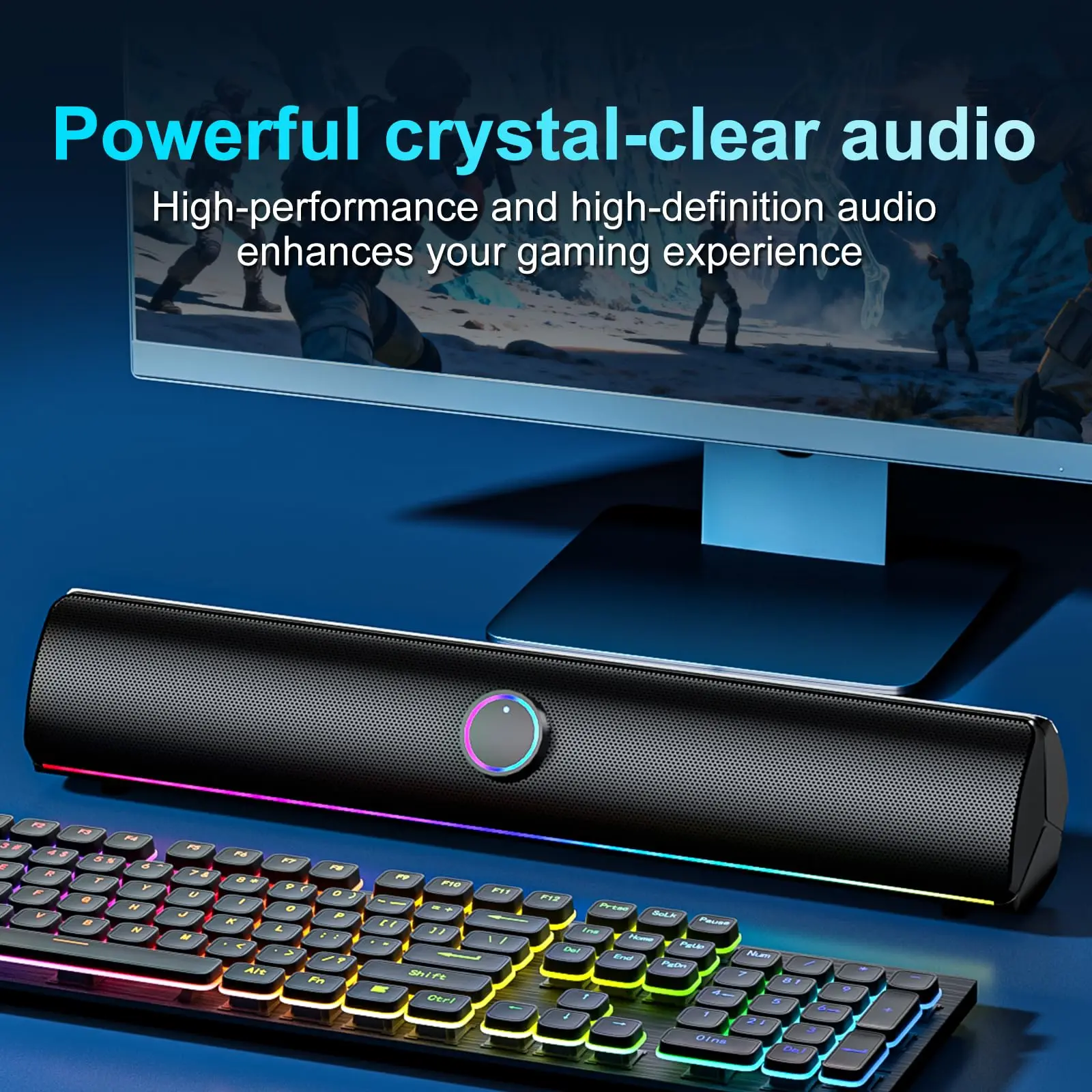 Gaming-Soundbar, USB-Einkabel- – Rgb Computer Soundbar For Pc Bewertung und Preis