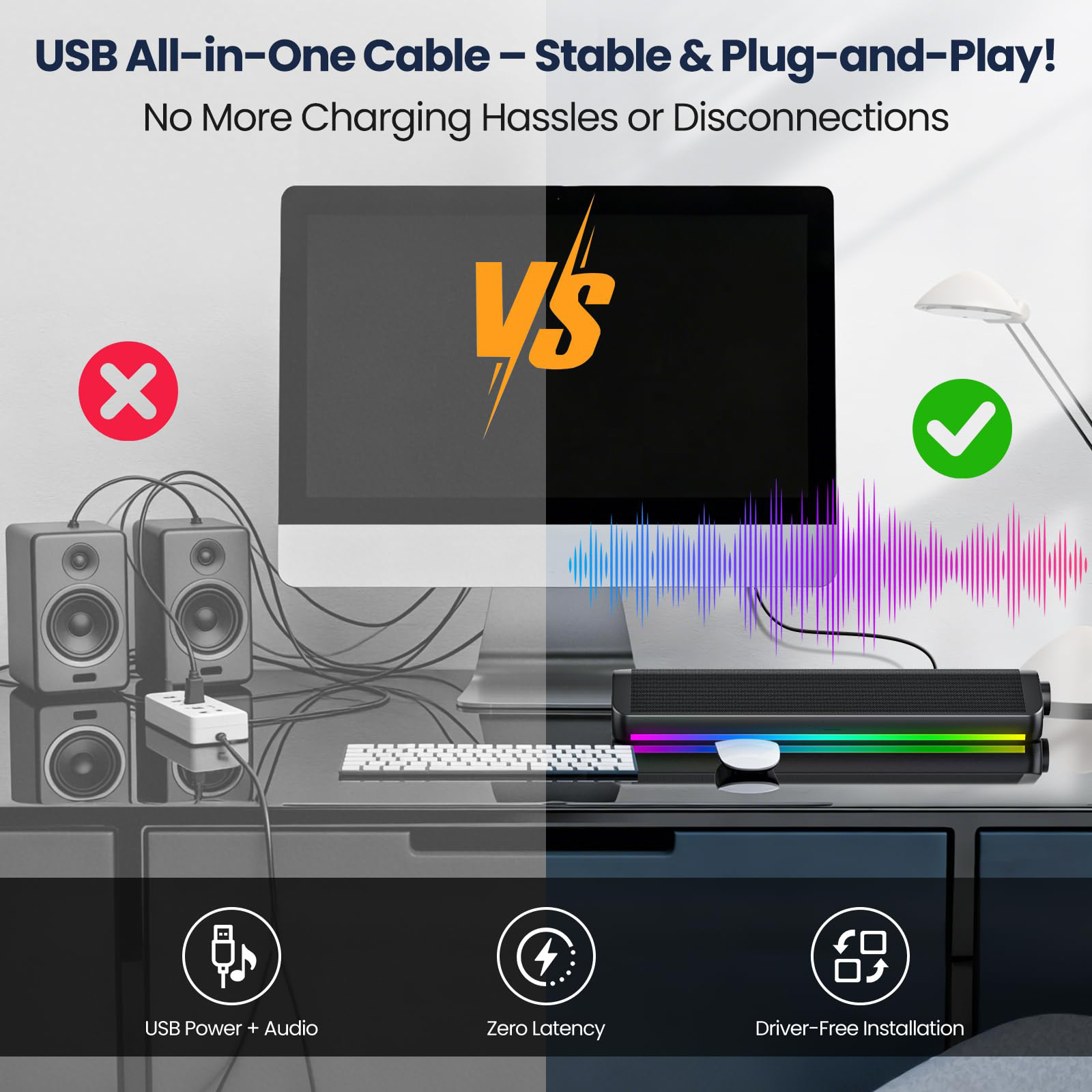 Kabelgebundener Bluetooth-Comp – Rgb Computer Soundbar For Pc Bewertung und Preis