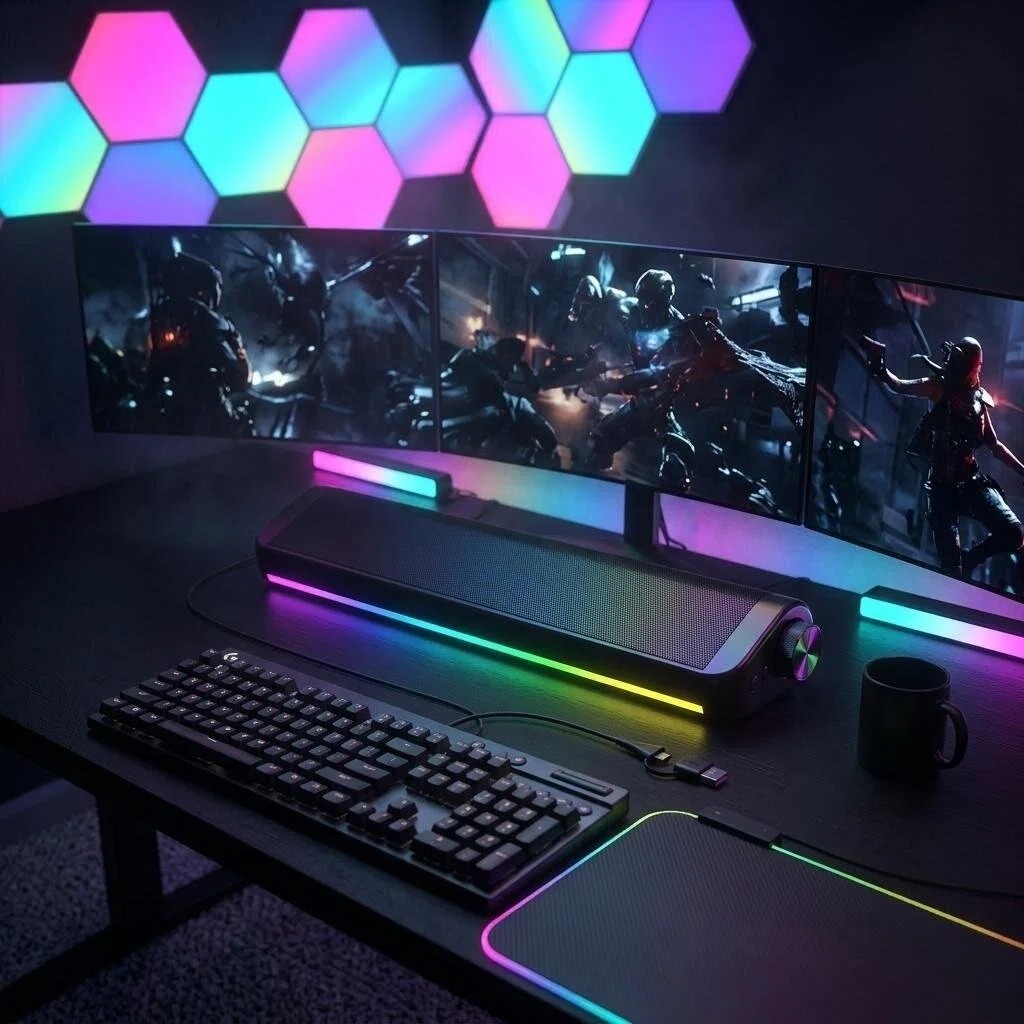 Kabelgebundener Bluetooth-Comp – Rgb Computer Soundbar For Pc Bewertung und Preis