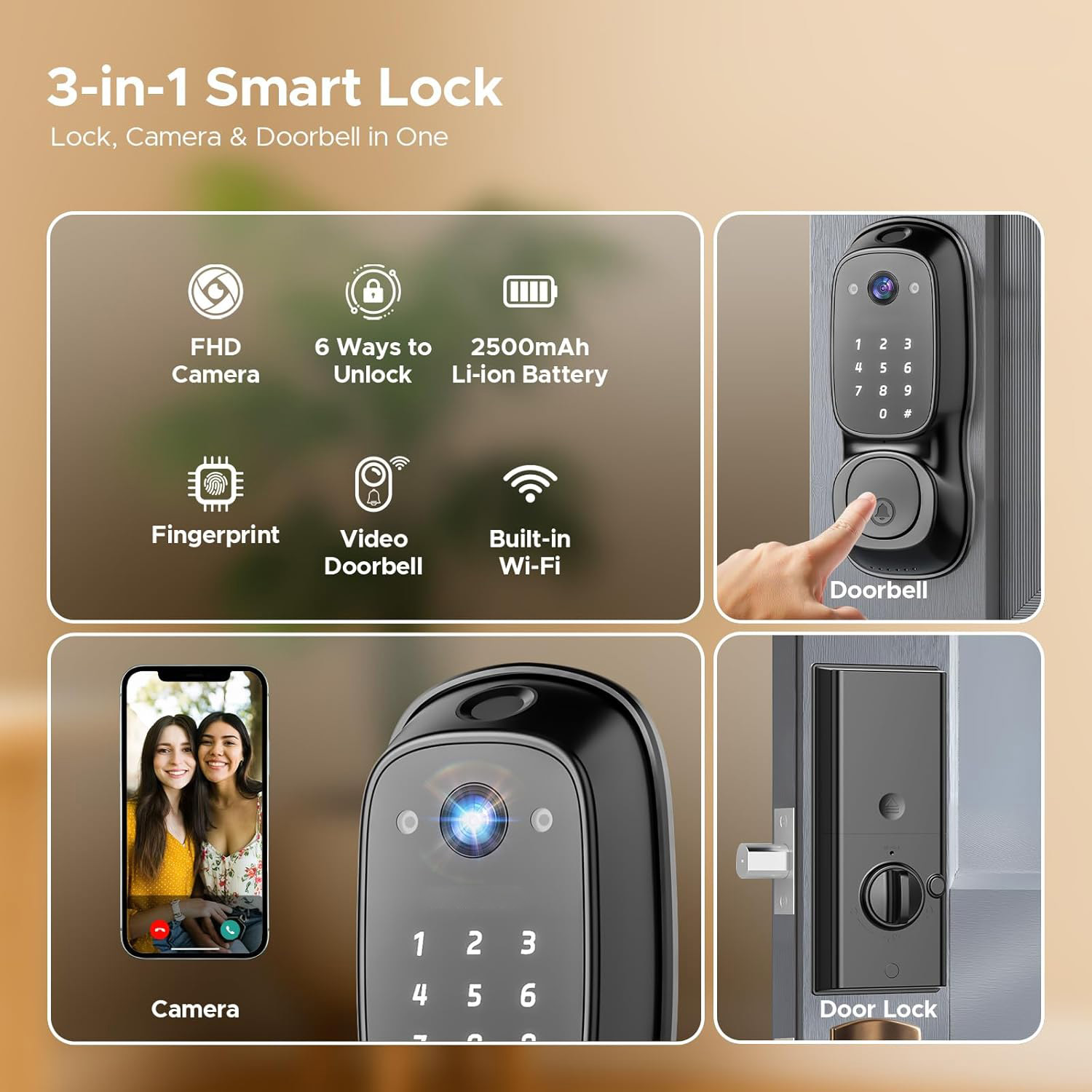 Tuya WLAN-Smart-Türschloss ‎ K – Cameras Bewertung und Preis