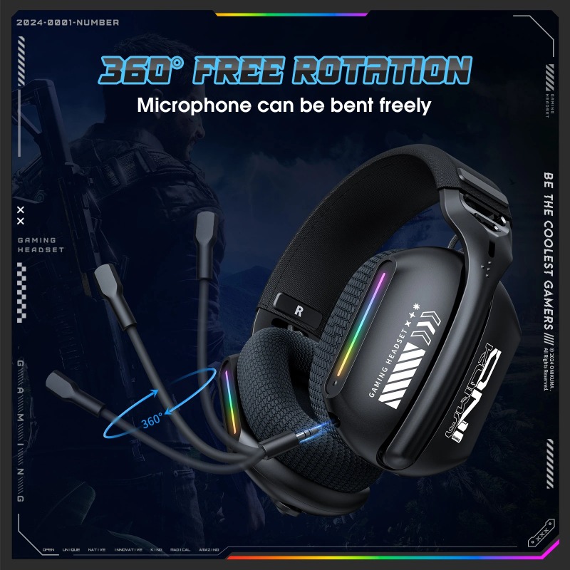 ONIKUMA GT808 Kabelloses Gamin – Gaming Headset With Mic Rgb Bewertung und Preis