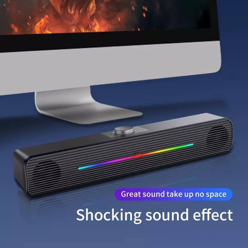 E-1407 Großhandel RGB-Lichter  – Rgb Computer Soundbar For Pc Bewertung und Preis