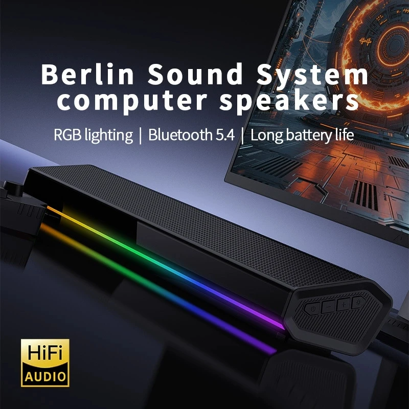 Bluetooth 5.4 Lautsprecher mit – Rgb Computer Soundbar For Pc Bewertung und Preis