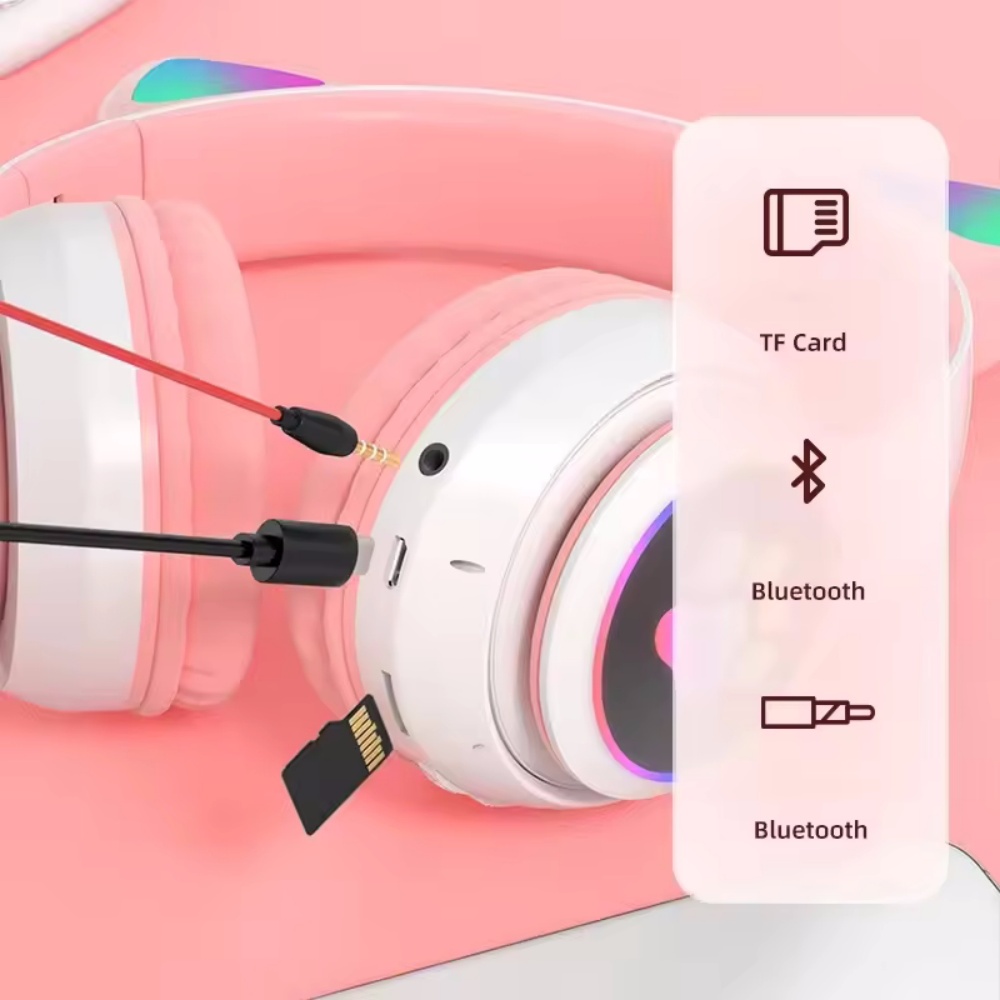 Süßes Katzenohr-Bluetooth-komp – Cat Ear Bluetooth Headset Led Bewertung und Preis