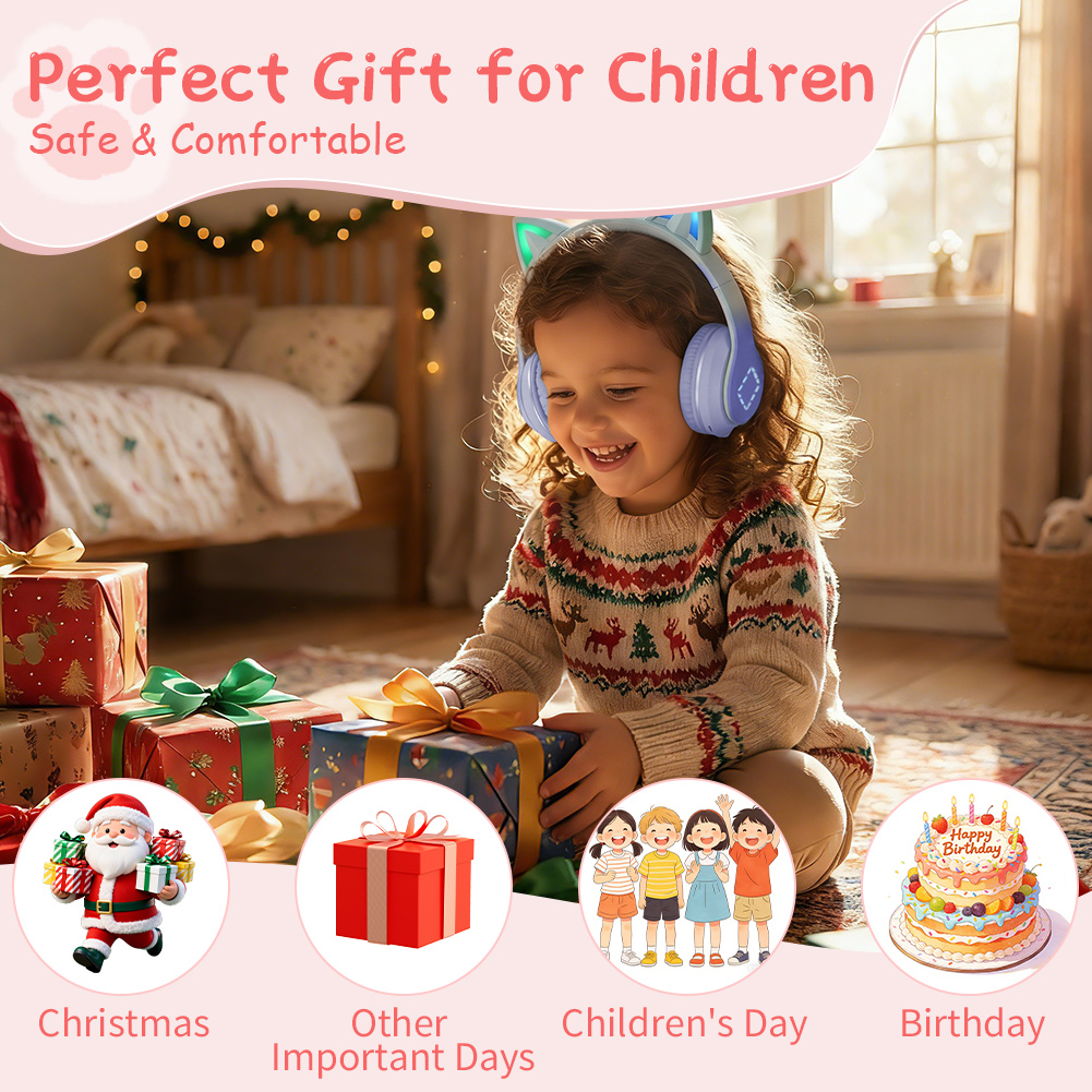 Schöne Kawaii-Katzenohr-Kopfhö – Cat Ear Bluetooth Headset Led Bewertung und Preis