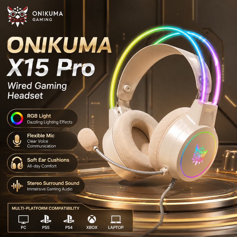 ONIKUMA X15 Pro Gaming-Headset – Gaming Headset With Mic Rgb Bewertung und Preis