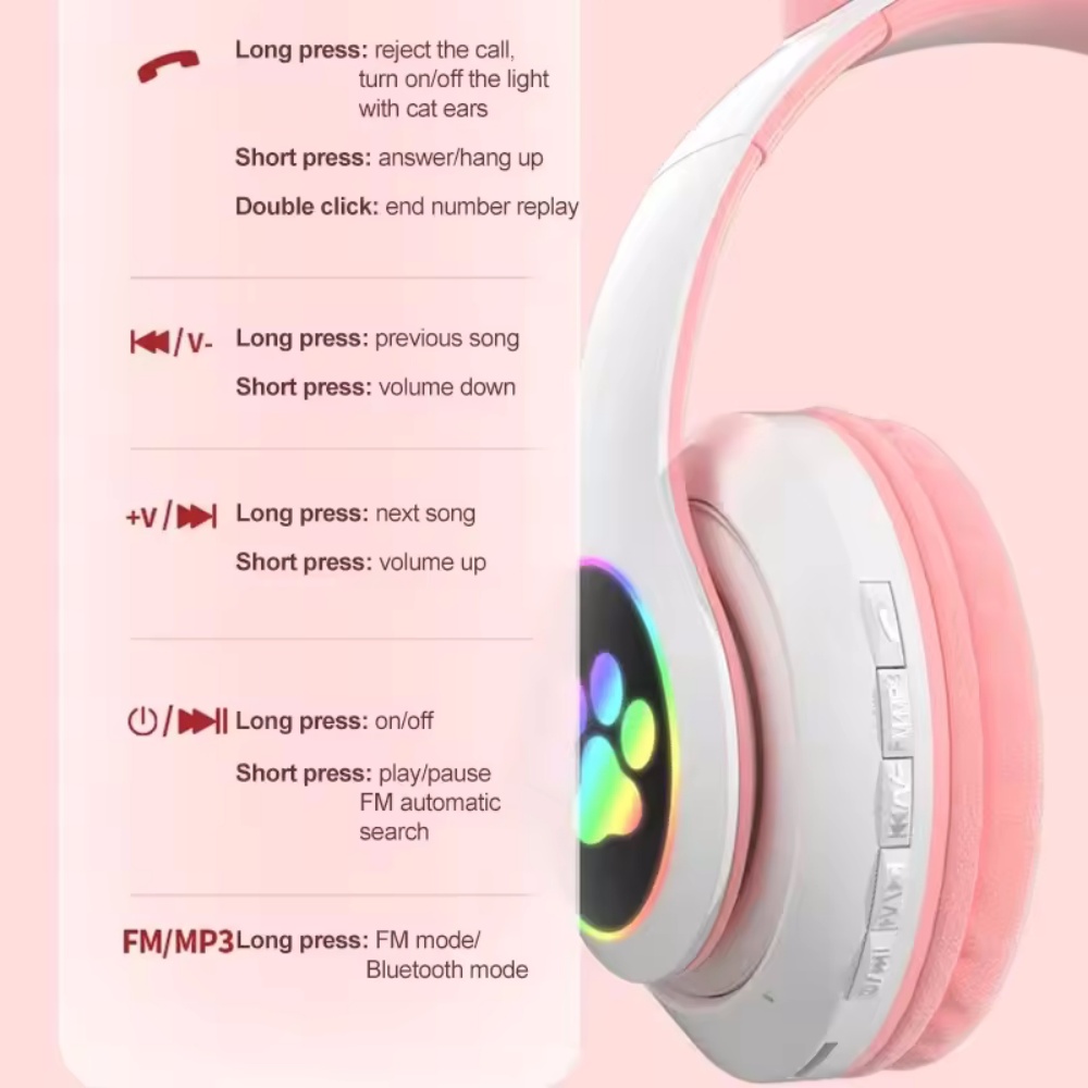 Niedliches Katzenohren-Bluetoo – Cat Ear Bluetooth Headset Led Bewertung und Preis
