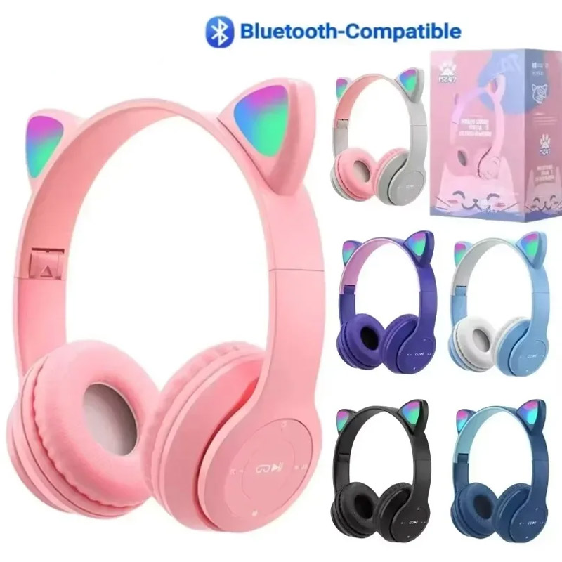 Kabellose Bluetooth-Kopfhörer  – Cat Ear Bluetooth Headset Led Bewertung und Preis